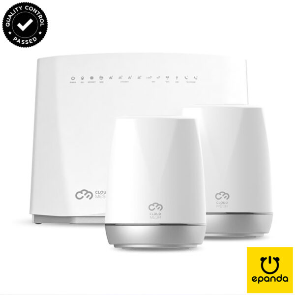 netcomm nf20mesh with 2packs ns-02 cloudmesh wifi 6 voip vdsl2 nbn modem router