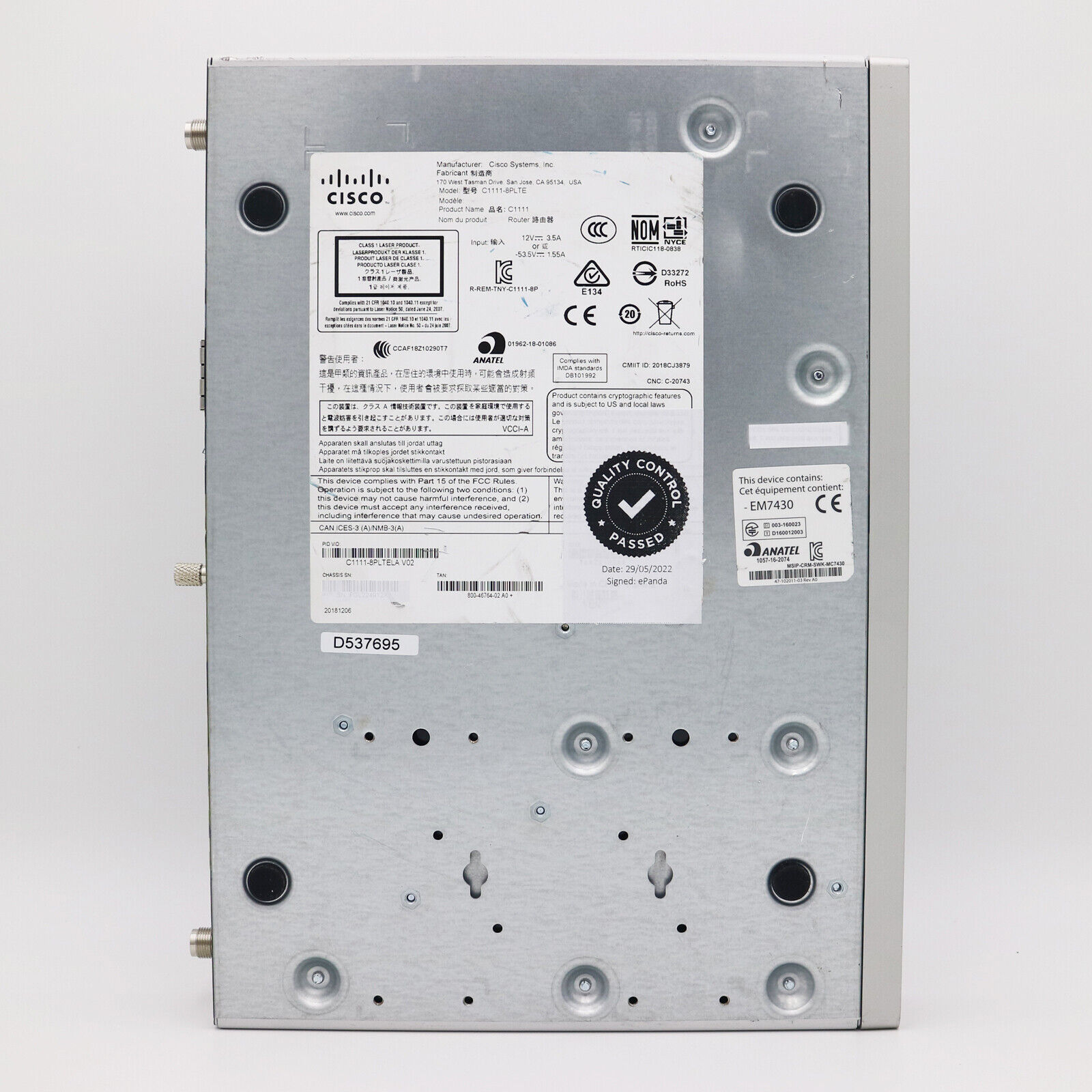 Cisco-C1111-8PLTELA-ISR-4G-LTE-ISR-1100-POE4-150W-PoE-PSU-Security-License-294943688791-10 cisco c1111-8pltela isr 4g lte, isr-1100-poe4, 150w poe psu, security license - image 11