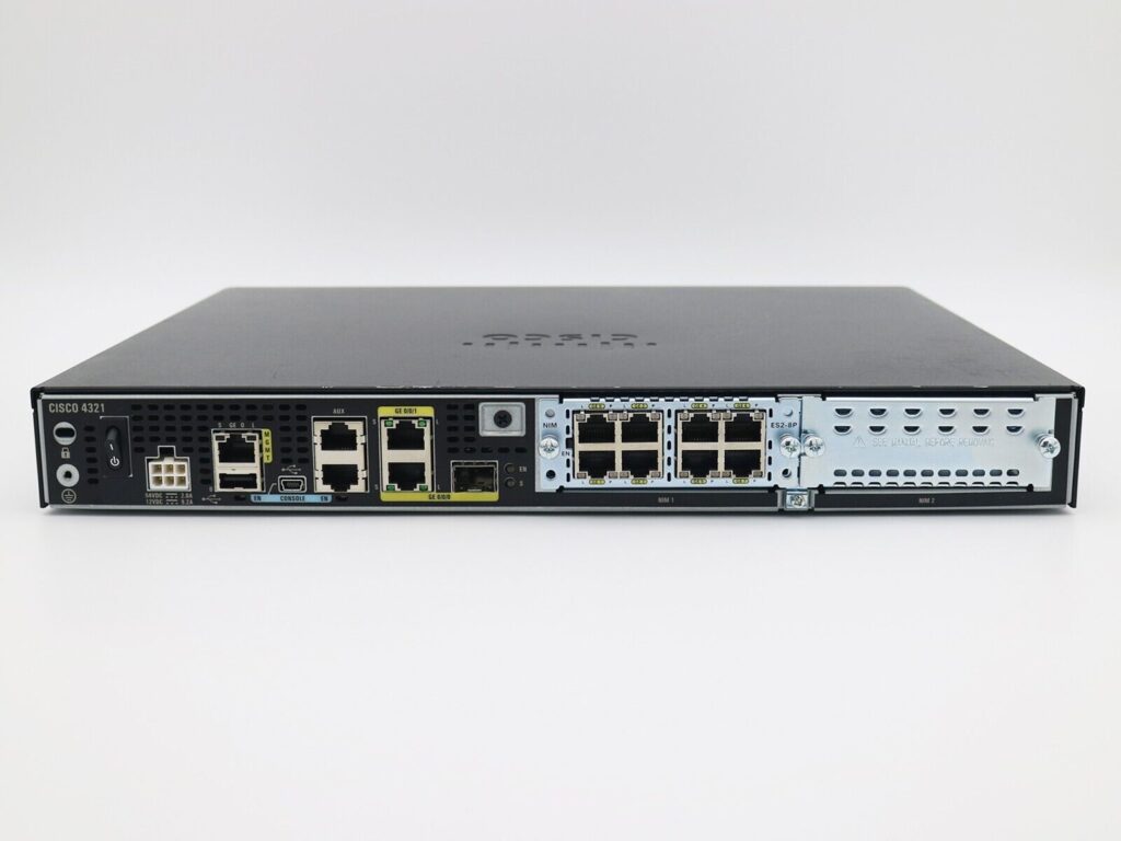 Cisco ISR4321-AX/K9 NIM-ES2-8-P PWR-4320-POE, License: IPBase App Sec ...