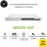 Cisco Meraki MS225-24P 370W PoE Gigabit Ethernet Switch 4xSFP+ Unclaimed