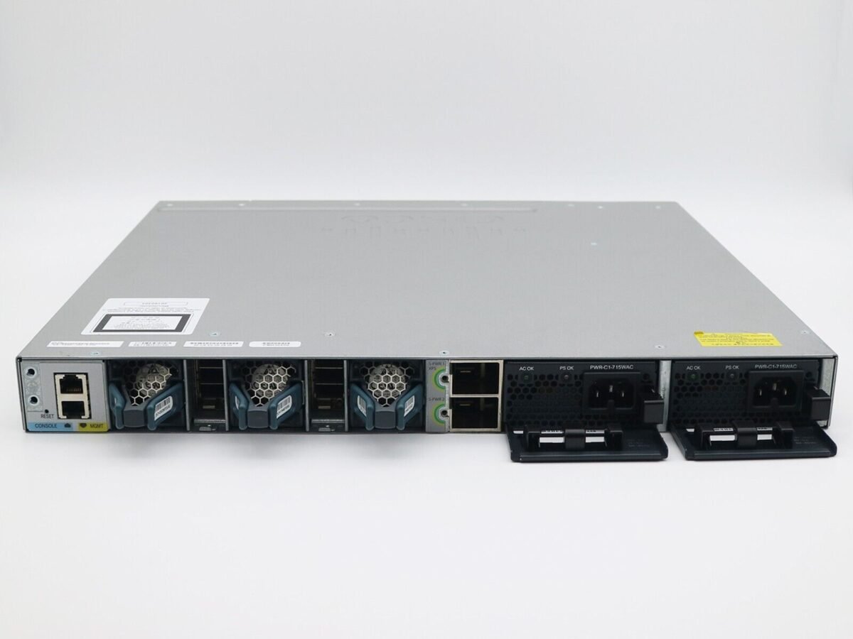 cisco ws c3850 48p l poe 2x715wac with c3850 nm 4 1g clean sn 1y wty 296249671935 11