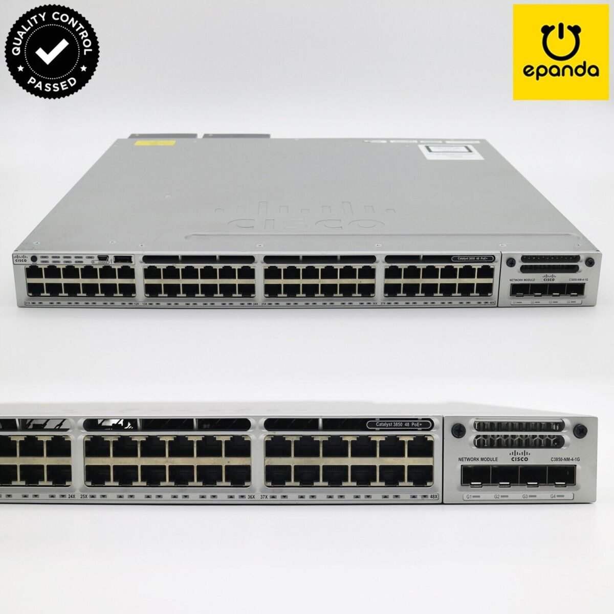 cisco ws c3850 48p l poe 2x715wac with c3850 nm 4 1g clean sn 1y wty 296249671935