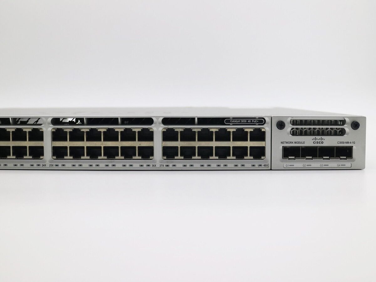 cisco ws c3850 48p l poe 2x715wac with c3850 nm 4 1g clean sn 1y wty 296249671935 4