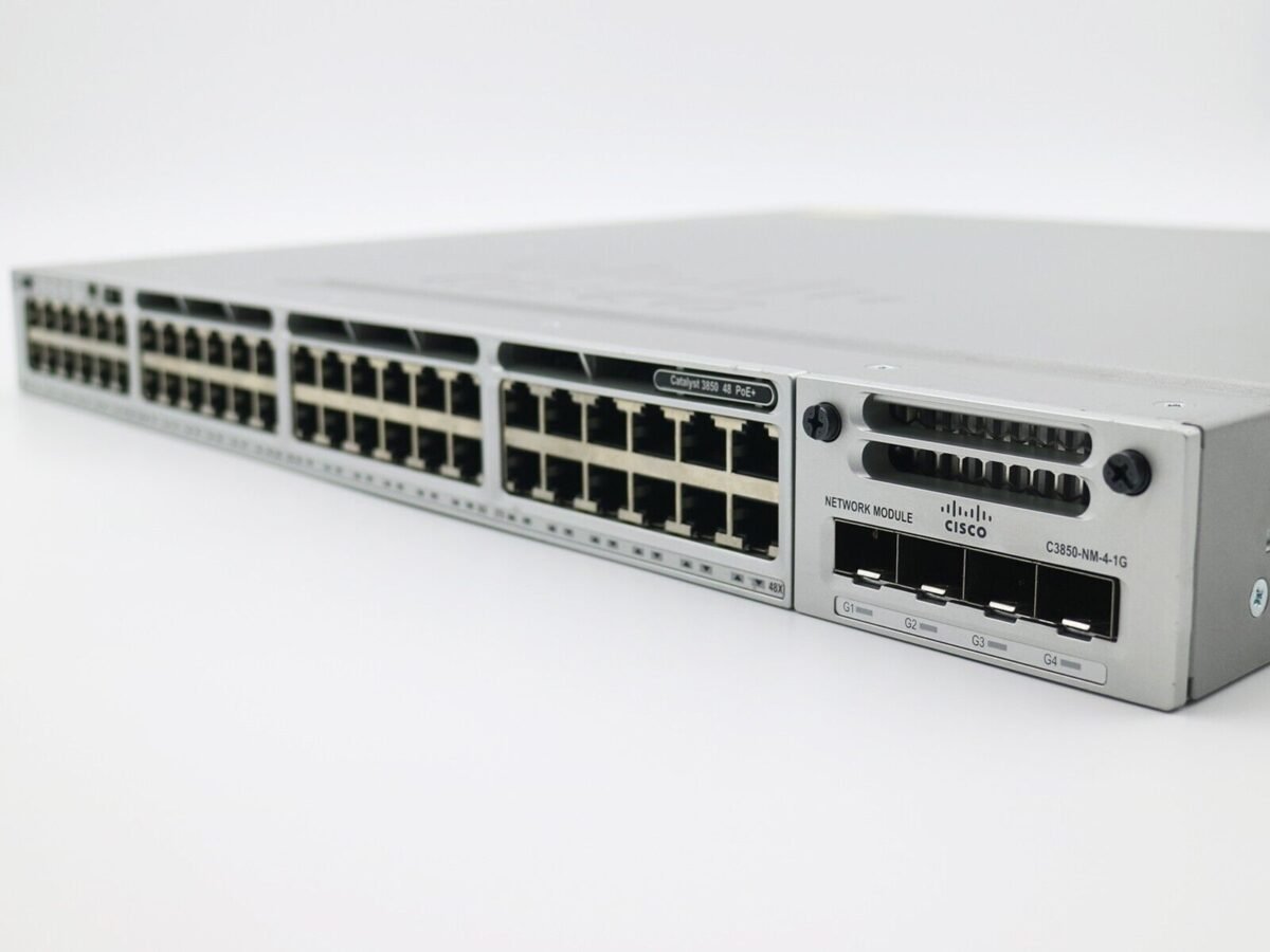 cisco ws c3850 48p l poe 2x715wac with c3850 nm 4 1g clean sn 1y wty 296249671935 8