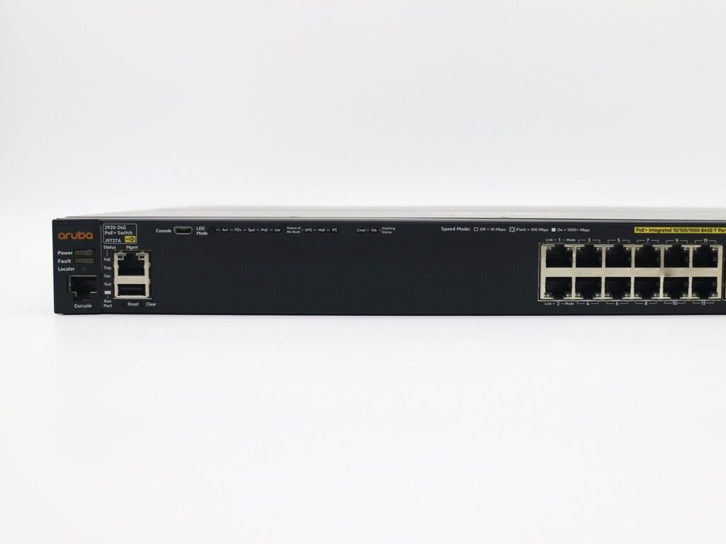 HPE Aruba 2920 24G PoE+ J9727A 4SFP 370W Layer 3 AOS Managed Ethernet ...