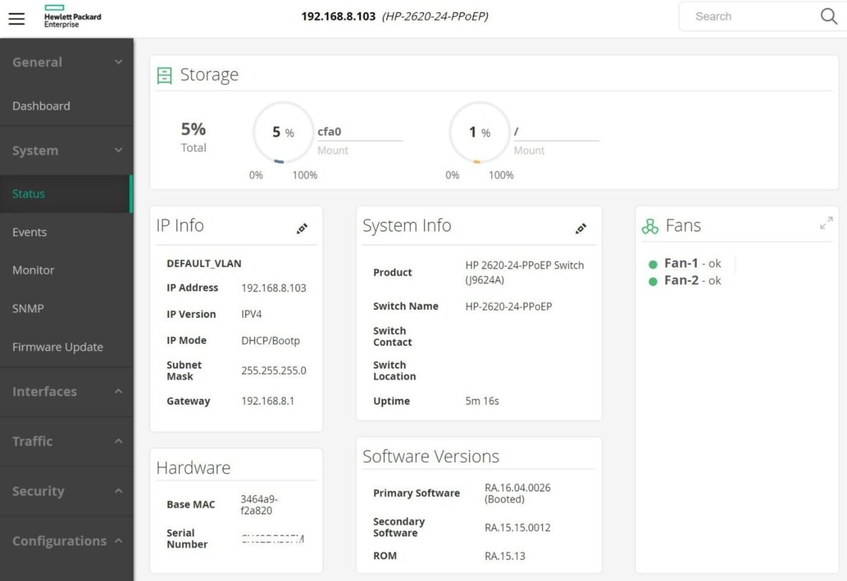 hpe j9624a hp-2620-24-ppoe+ poe+ 128w layer 3 managed switch, 1y-warranty - image 12