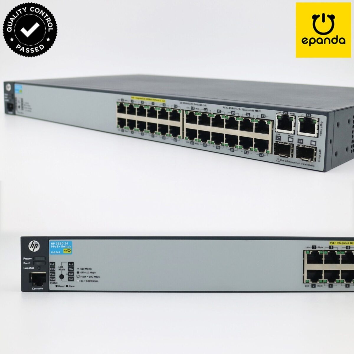 hpe j9624a hp-2620-24-ppoe+ poe+ 128w layer 3 managed switch, 1y-warranty - image 1