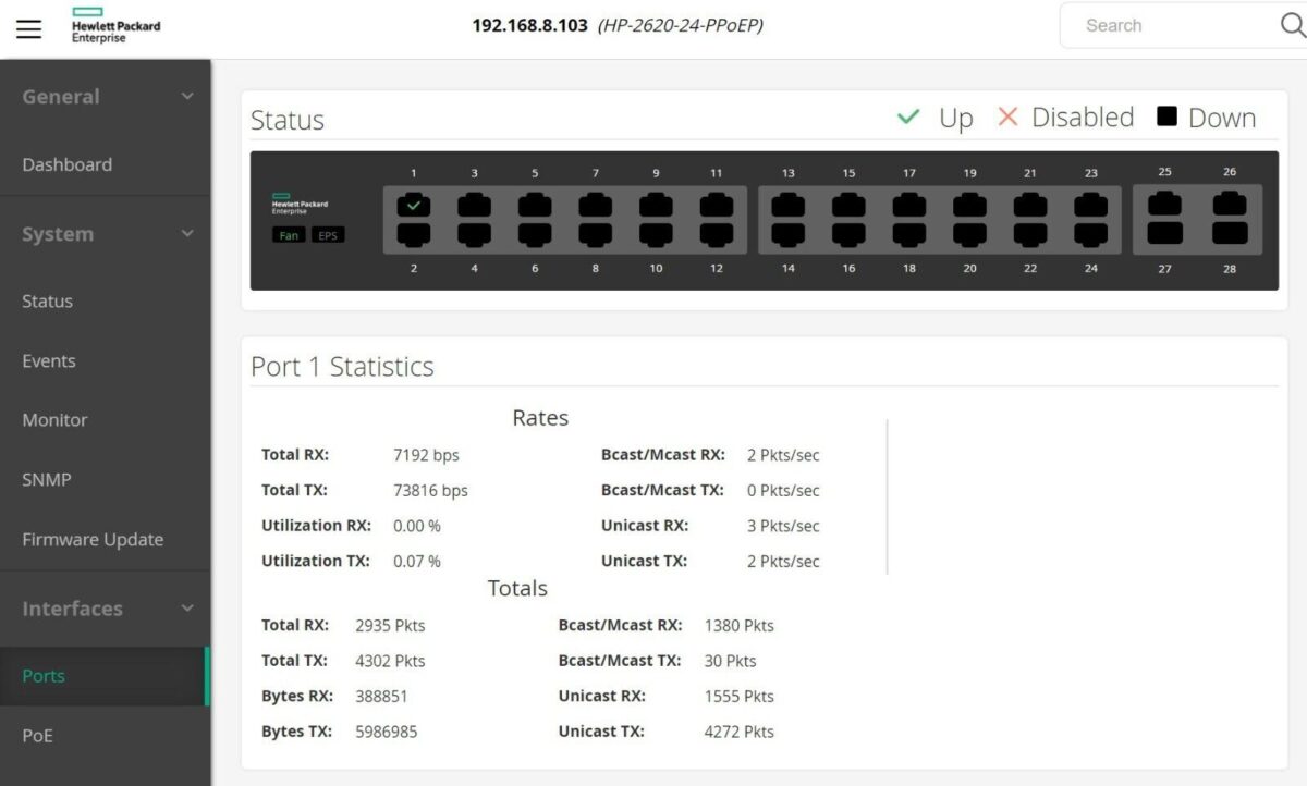 hpe j9624a hp-2620-24-ppoe+ poe+ 128w layer 3 managed switch, 1y-warranty - image 14