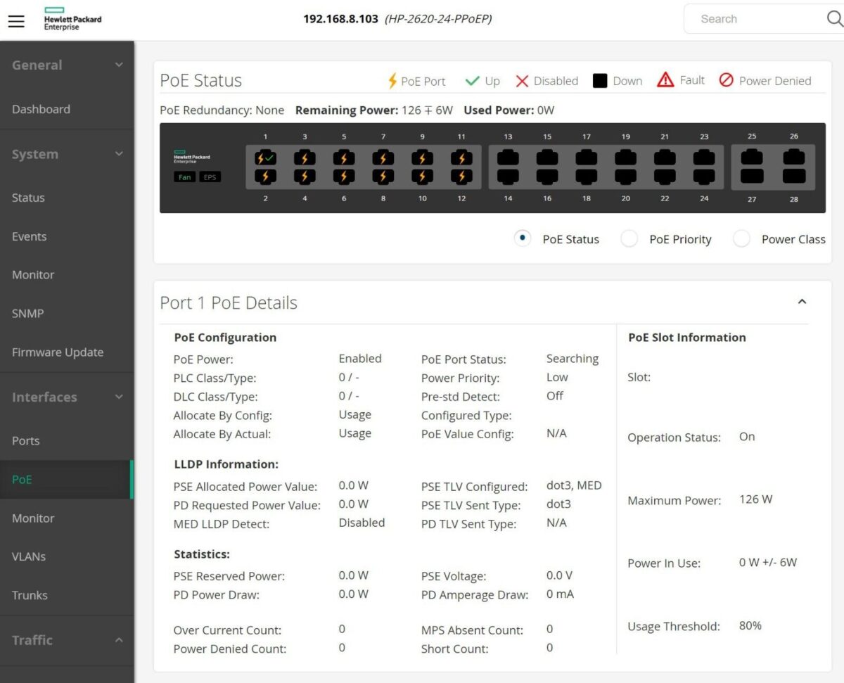 hpe j9624a hp-2620-24-ppoe+ poe+ 128w layer 3 managed switch, 1y-warranty - image 15