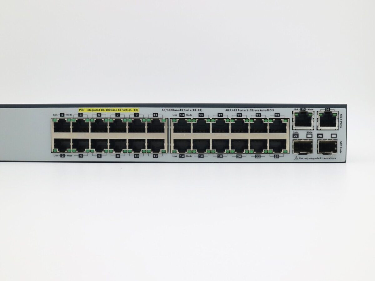 hpe j9624a hp-2620-24-ppoe+ poe+ 128w layer 3 managed switch, 1y-warranty - image 5