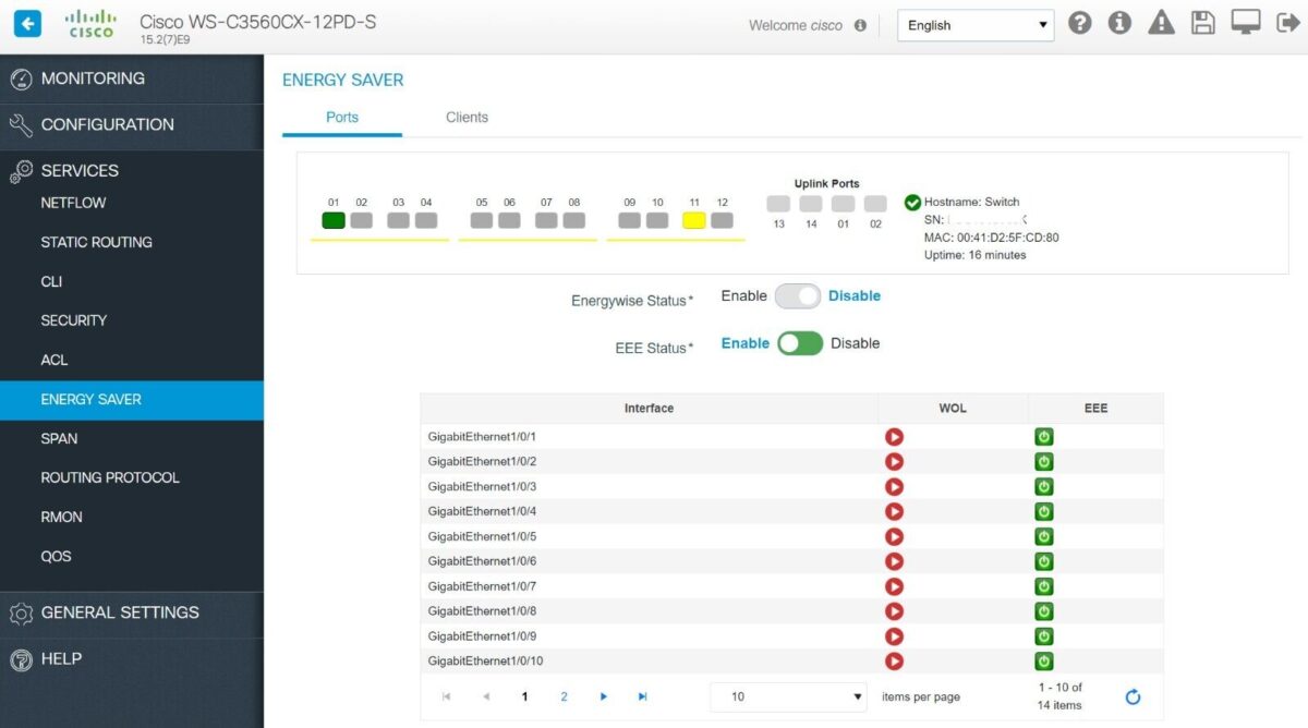 cisco ws-c3560cx-12pd-s layer 3 switch 12-poe+ 240w uplink 2xgige & 2x10g sfp+ - image 13