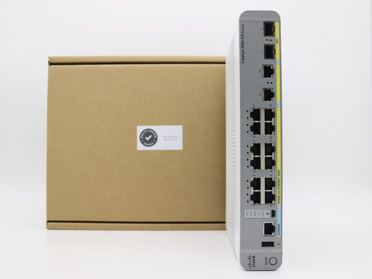 cisco ws-c3560cx-12pd-s layer 3 switch 12-poe+ 240w uplink 2xgige & 2x10g sfp+ - image 6