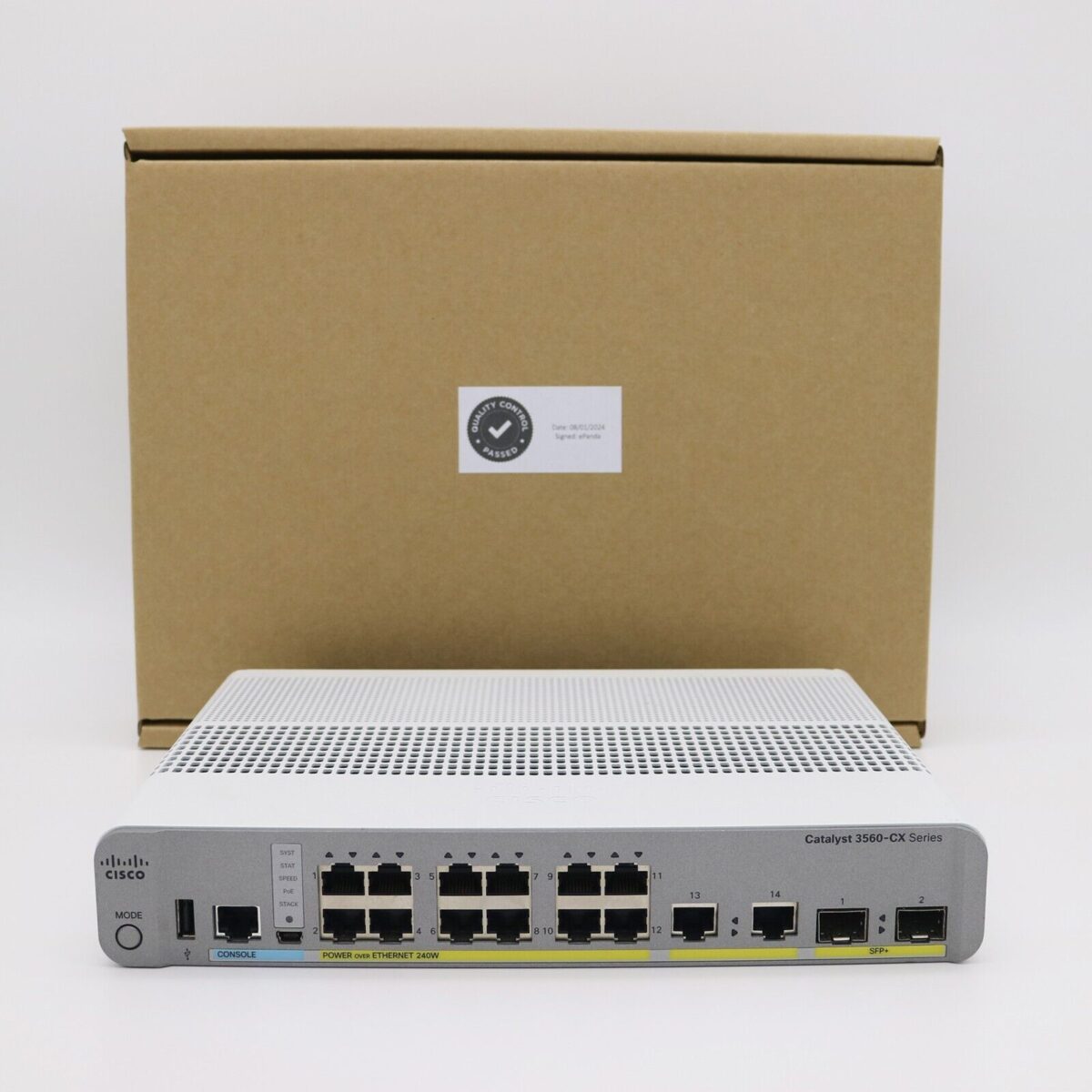 cisco ws-c3560cx-12pd-s layer 3 switch 12-poe+ 240w uplink 2xgige & 2x10g sfp+ - image 9